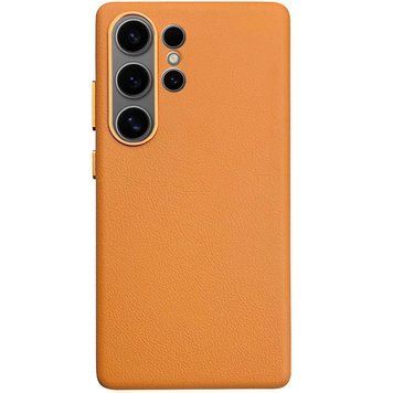 Шкіряний чохол Leather Case для Samsung Galaxy S25 Ultra Orange 555-03203 фото