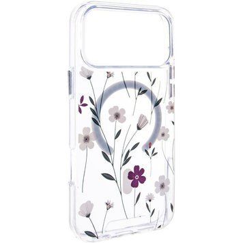 TPU+PC чехол Clear Garden with MagSafe для Apple iPhone 17 Pro Max (6.9") Cherry Petal 777-08195 фото
