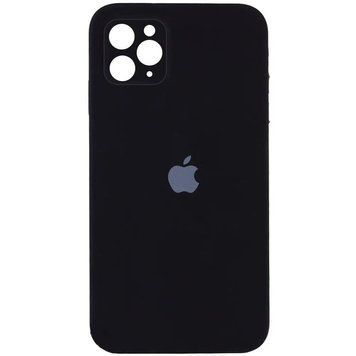 Силиконовый чехол с квадратными бортиками для iPhone 11 Pro Max Black 208-01160 фото