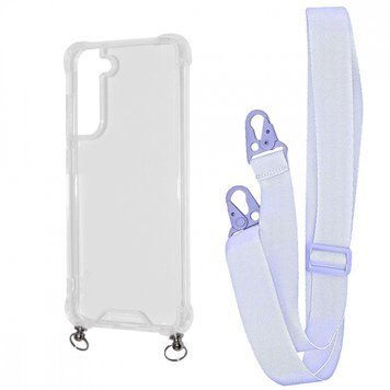 Чохол WAVE Clear Case With Strap для Samsung Galaxy S21 Fe (G990B) Light Purple 208-05172 фото