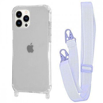 Чохол WAVE Clear Case With Strap для Iphone 14 Pro Light Purple 208-05272 фото
