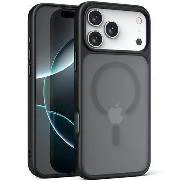 TPU+PC чехол Metal Buttons with MagSafe для Apple iPhone 17 Pro Max (6.9") Black 777-08004 фото