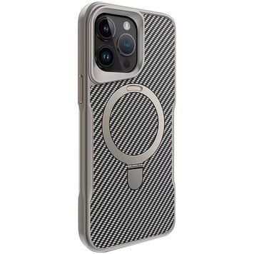 TPU+PC чохол Metal Buttons with MagSafe Carbon Ring для Apple iPhone 15 Pro (6.1") Grey 777-08080 фото