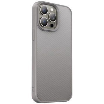 TPU чехол Carbon Protective with Magsafe для Apple iPhone 15 Pro (6.1") Grey 777-08659 фото