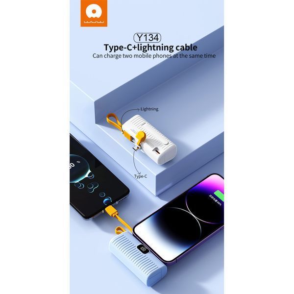 Портативний акумулятор WUW Y134 Mini 5000mAh Type-C Чорний 216-00072 фото