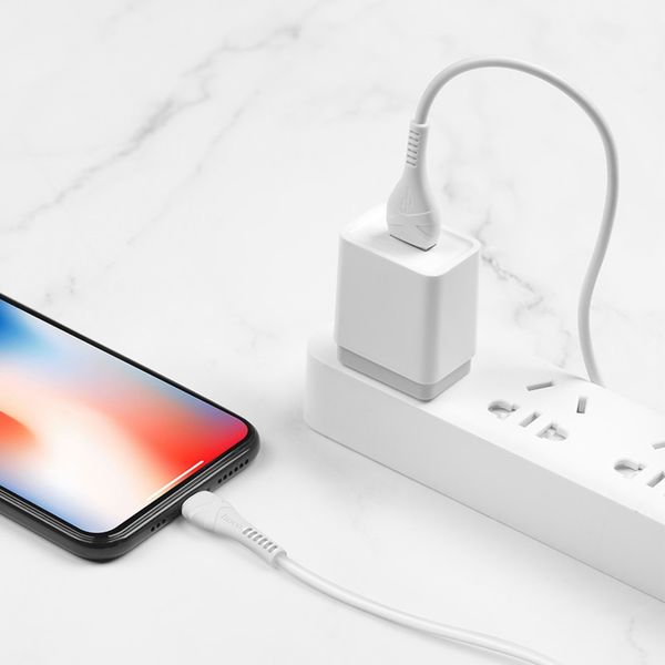 Кабель для зарядки и передачи данных Hoco X37 USB to Lightning Белый 1 м 209-00047 фото