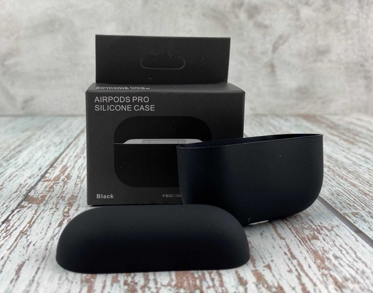 Силіконовий чохол для навушників AirPods Pro Black 203-00061 фото