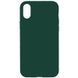 Силиконовый чехол Silk Full Protective для iPhone X / XS (5.8") Forest green 777-10823 фото