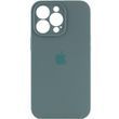 Силиконовый чехол с закрытой камерой для iPhone 15 Pro Pine Green 666-01077 фото