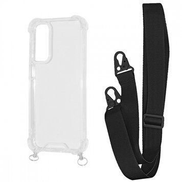 Чехол WAVE Clear Case With Strap для Samsung Galaxy S23 Fe Black 208-05173 фото