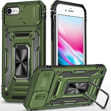 Ударостійкий чохол Camshield Army Ring для Apple iPhone 7 / 8 / SE (2020) (4.7") Army Green 777-05040 фото