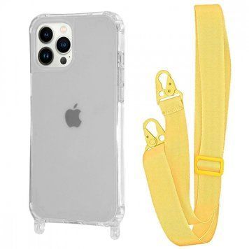 Чохол WAVE Clear Case With Strap для Iphone 14 Pro Max Yellow 208-05273 фото