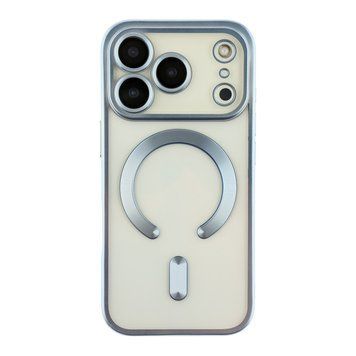 Чохол TPU Metallic Chrome Full Camera with Magsafe для iPhone 17 Pro Max Chrome Blue 214-04630 фото