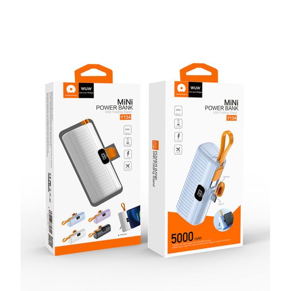 Портативний акумулятор WUW Y134 Mini 5000mAh Type-C Білий 216-00073 фото