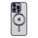 Чехол TPU Metallic Chrome Full Camera with Magsafe для iPhone 12 Pro Dark Blue 214-02854 фото