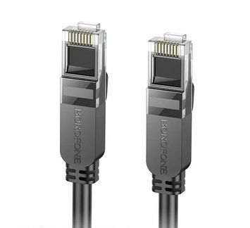 Мережевий кабель BOROFONE BUS01 Category 6 Gigabit network cable(L=10M) Black 6941991103971 фото