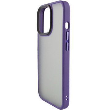 TPU+PC чохол Metal Buttons для Apple iPhone 13 Pro (6.1") Темно-фіолетовий 777-08333 фото