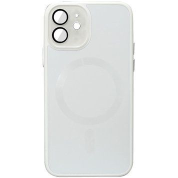Чохол TPU+Glass Sapphire Midnight with MagSafe для Apple iPhone 12 (6.1") White 656-08622 фото