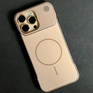 Чохол Glass Matte Aromatherapy Metal Magnetic для iPhone 14 Gold 214-02326 фото