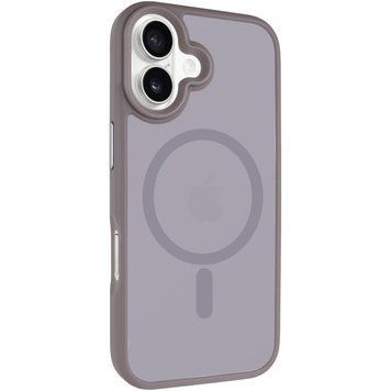 TPU+PC чохол Metal Buttons with MagSafe для Apple iPhone 17 (6.3") Grey 777-08229 фото