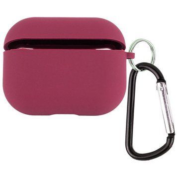Силиконовый футляр с микрофиброй для наушников Airpods Pro 2 / Pro Plum 203-00327 фото