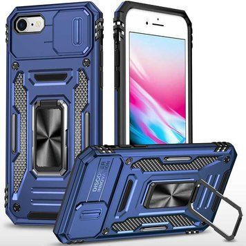 Ударостійкий чохол Camshield Army Ring для Apple iPhone 7 / 8 / SE (2020) (4.7") Navy Blue 777-05041 фото