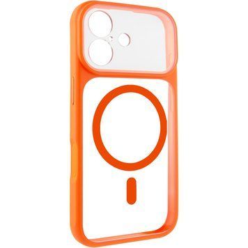 Чехол TPU+PC GETMAN Moon Clear with MagSafe для Apple iPhone 17 (6.3") Orange 656-08414 фото
