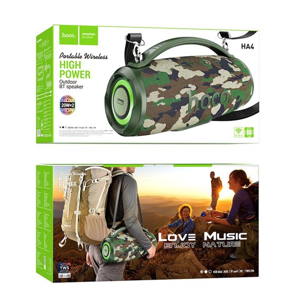 Портативна колонка HOCO HA4 Surge outdoor BT speaker Camouflage Green 656-00767 фото