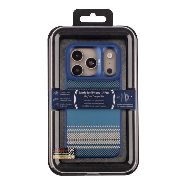 Чохол Kajsa Resort Collection Gradient Stripe with MagSafe для iPhone 17 Pro Blue Plus B-Ring 2020000507482 фото