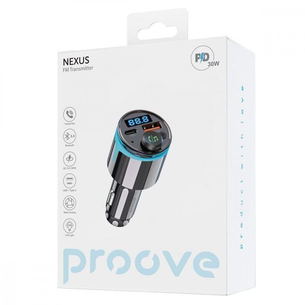 АЗУ Proove FM Launcher Nexus 30W (PD+QC3.0) Type-C+USB Black FMNX30110001 фото