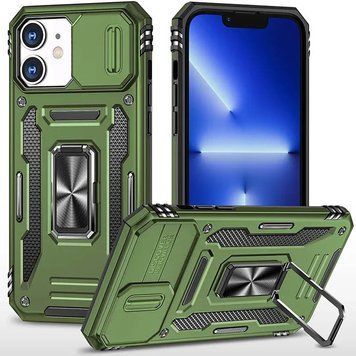 Ударостійкий чохол Camshield Army Ring для Apple iPhone 11 (6.1") Army Green 777-05042 фото