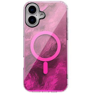 Чехол TPU Shiny Mountain (MagFit) для Apple iPhone 16 (6.1") Pink 555-02876 фото