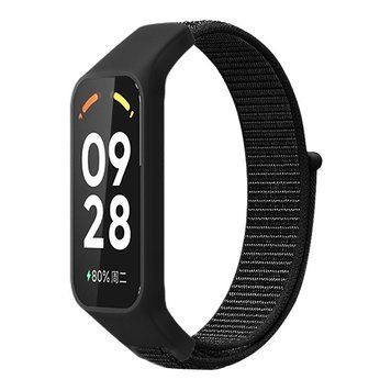 Ремінець для Xiaomi Mi Band 8 Active/Redmi Smart Band 2 Nylon Pure Black 212-02572 фото