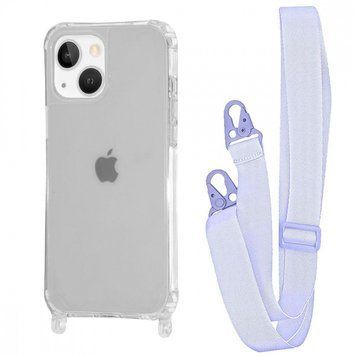Чохол WAVE Clear Case With Strap для Iphone 13 Light Purple 208-05225 фото