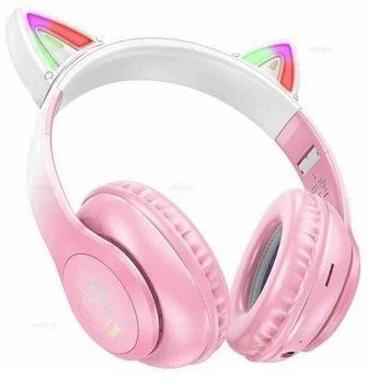 Бездротові накладні навушники HOCO W42 Cat ears BT headphones Cherry Blossom 6931474795847 фото