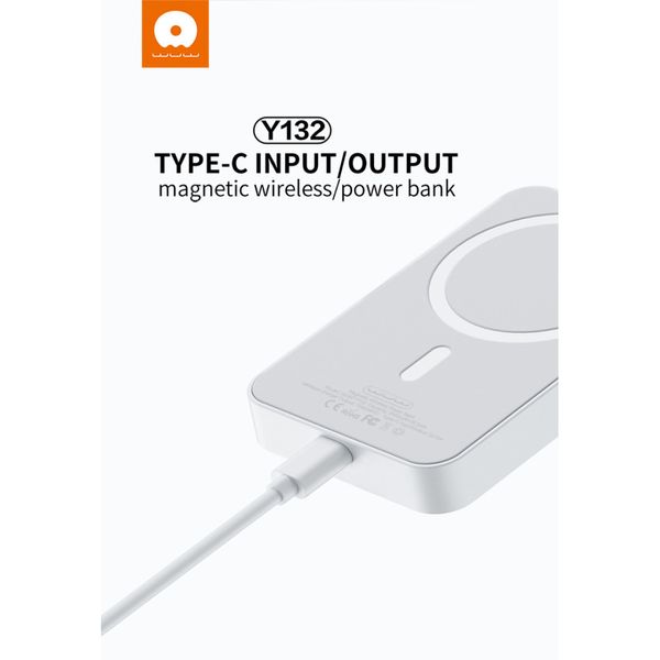 Внешний аккумулятор c MagSafe WUW Y132 5000mAh 15w для iPhone Белый 216-00075 фото