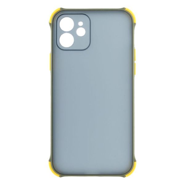 Силиконовый чехол TOTU Armor Dark with Frame для iPhone 12 Оливковый 208-00982 фото