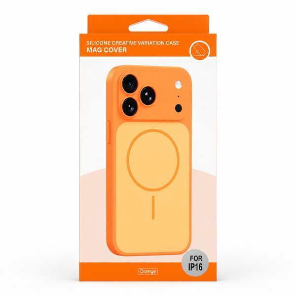 Чохол Silicone Creative Variation Case MAG COVER дизайн 17 Pro для Apple iPhone 16 Orange 666-05302 фото
