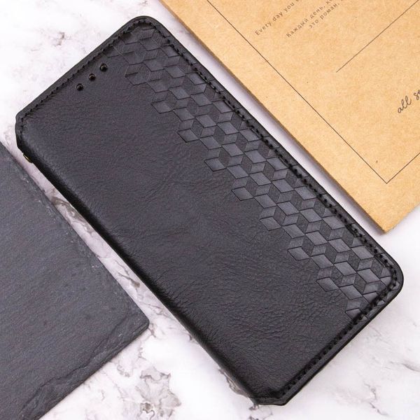 Шкіряний чохол-книжка GETMAN Cubic для Motorola Moto G24 / G04 / E14 Чорний 555-01677 фото