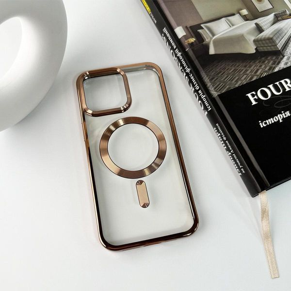 Чохол Metallic CD Magnetic для iPhone 14 Coffee 666-02674 фото