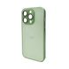 Чехол для смартфона AG Glass Matt Frame Color для iPhone 15 Pro Light Green 666-00646 фото 1