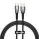 Дата кабель Baseus Glimmer Series Fast Charging Data Cable USB to Type-C 100W 1m (CADH00040) Black ILSO-00000068700-2 фото 1