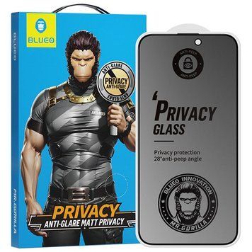 Захисне 2.5D скло Blueo Full Cover Anti-Peep Matte для Apple iPhone 15 Pro (6.1") 777-08420 фото