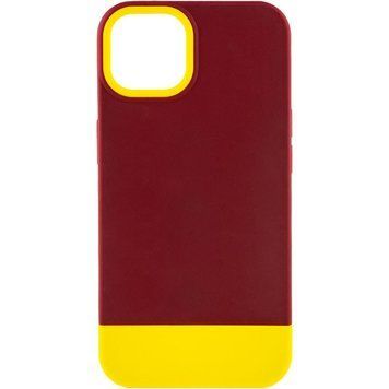 Чохол TPU+PC Bichromatic для Apple iPhone 12 Pro / 12 (6.1") Brown burgundy / Yellow 555-03959 фото