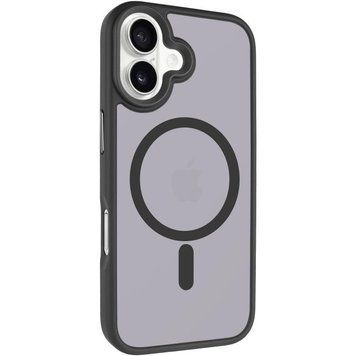 TPU+PC чохол Metal Buttons with MagSafe для Apple iPhone 17 (6.3") Black 777-08231 фото