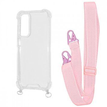 Чехол WAVE Clear Case With Strap для Samsung Galaxy S23 Fe Pink Sand 208-05176 фото