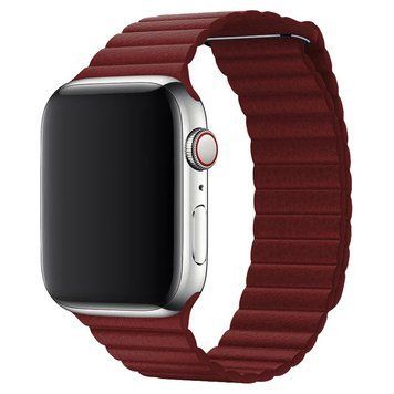 Шкіряний ремінець Leather Loop для Apple Watch 42/44/45/49 mm Maroon 212-00922 фото