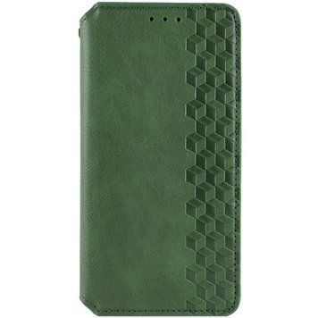 Шкіряний чохол-книжка GETMAN Cubic для Oppo A58 4G Зелений 555-01778 фото