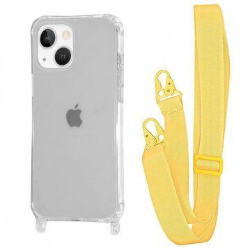 Чохол WAVE Clear Case With Strap для Iphone 13 Yellow 208-05226 фото