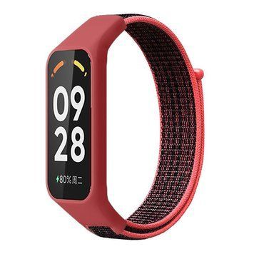 Ремінець для Xiaomi Mi Band 8 Active/Redmi Smart Band 2 Nylon Red Black 212-02573 фото